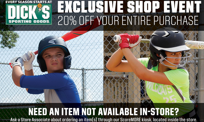 Dick's 20% Off Coupon 3/24 - 3/27