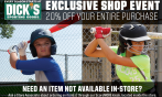 Dick's 20% Off Coupon 3/24 - 3/27