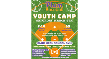 One Week left to register for Youth Baseball Camp